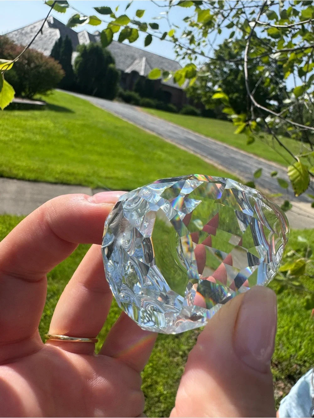 Vintage 1970 Swarovski Faceted Clear Crystal 2.5